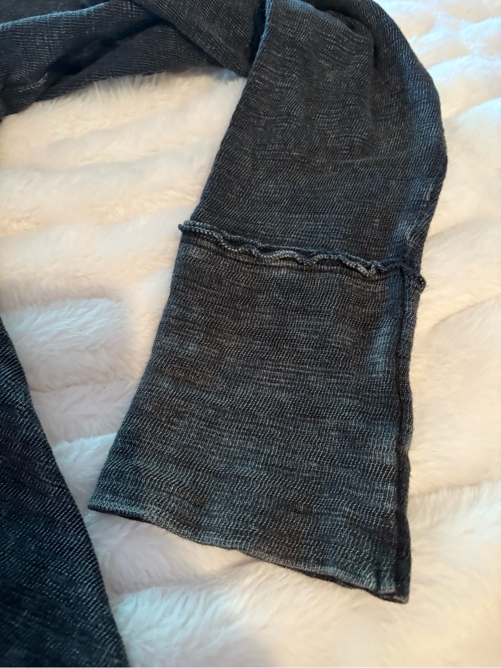 We The Free Washed Black Off-Shoulder Long Sleeve Top - Picture 3 of 7